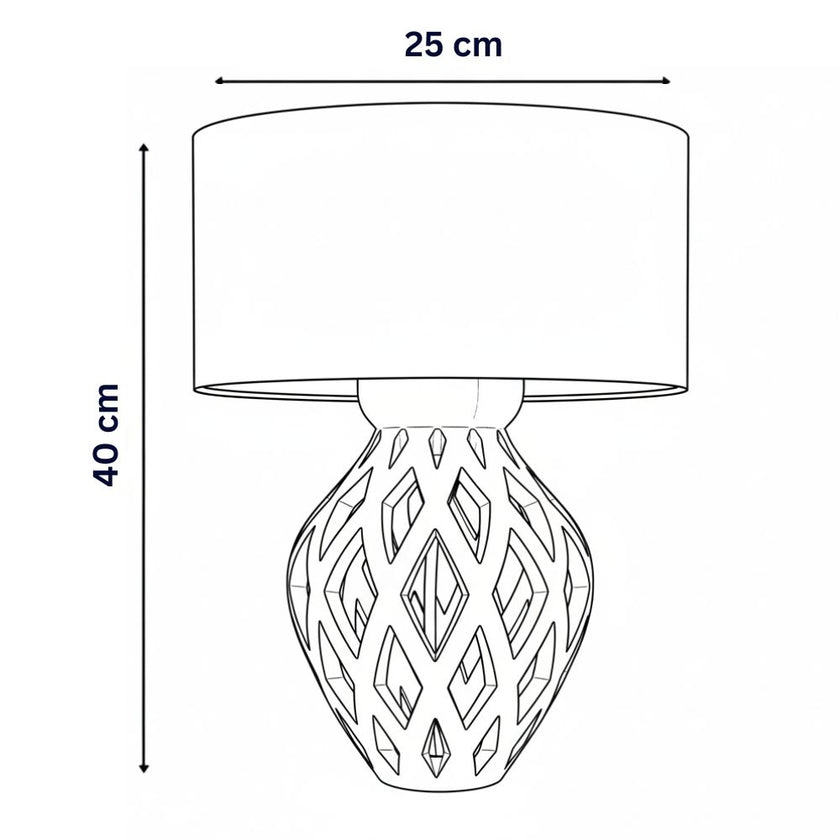 Veioză Oslo - Abajur Alb