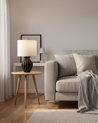 Veioză Lumi - Alb/Negru