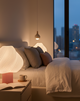 Veioză Ava - Alb/Roz