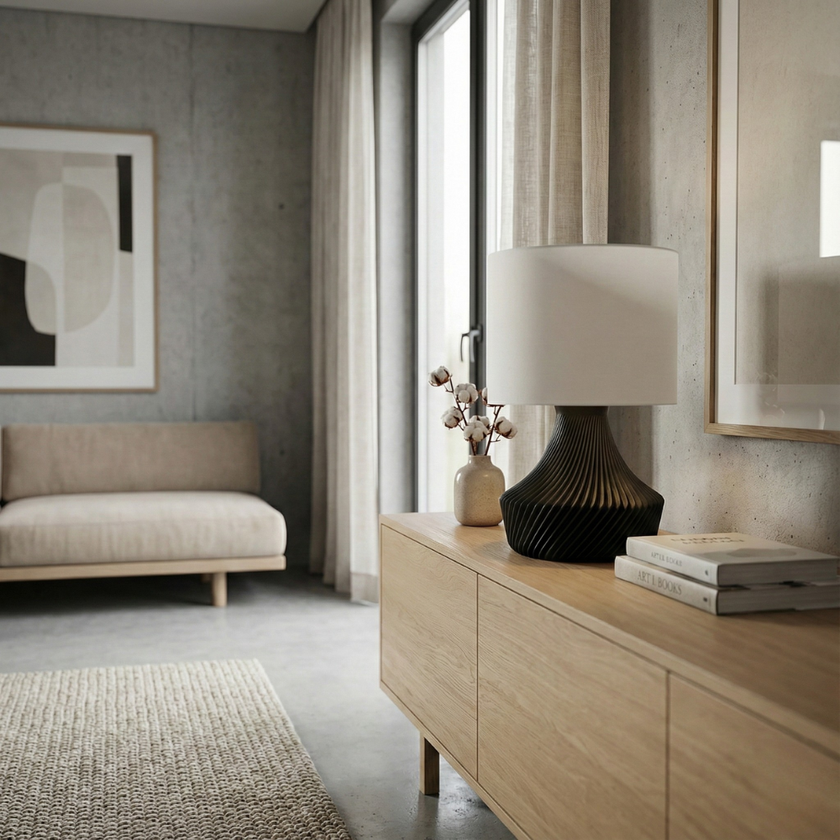 Veioză ZARIN - Alb/Negru