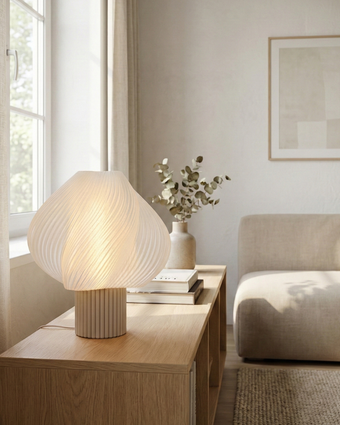 Veioză Ava - Transparent/White Bone