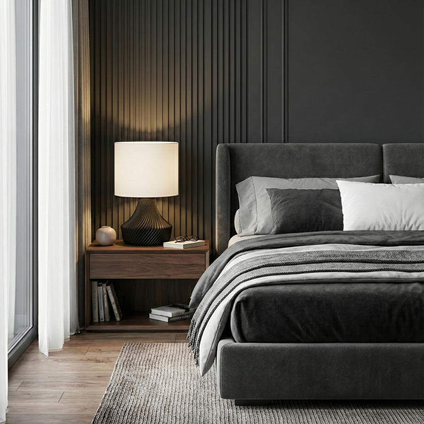 Veioză ZARIN - Alb/Negru