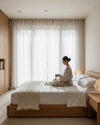 Veioză Ava - Transparent/White Bone