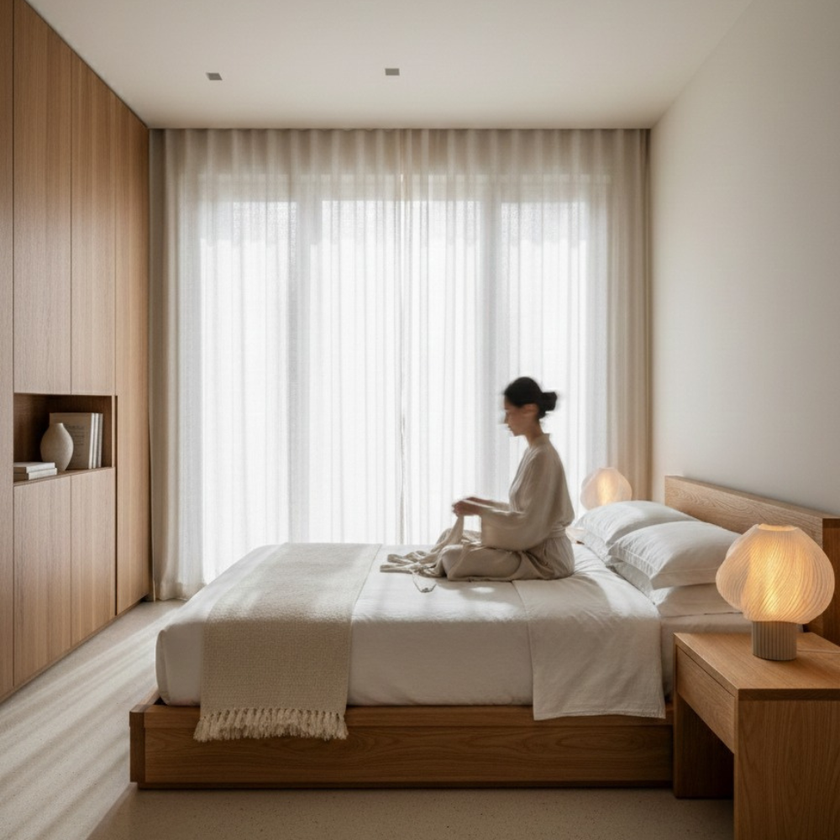 Veioză Ava - Transparent/White Bone