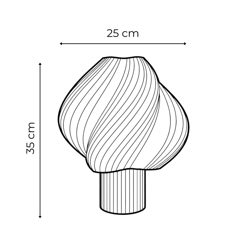 Veioză Ava - Transparent/White Bone