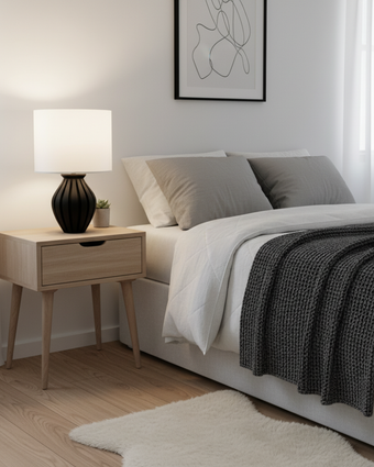 Veioză Lumi - Alb/Negru