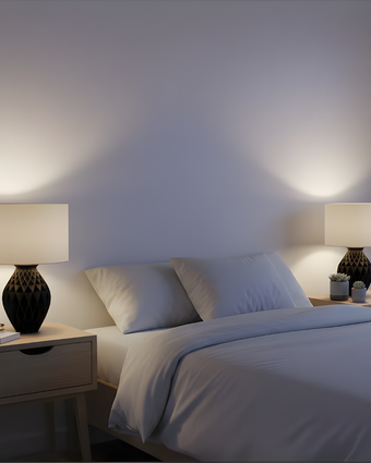 Veioză Kora - Abajur Alb