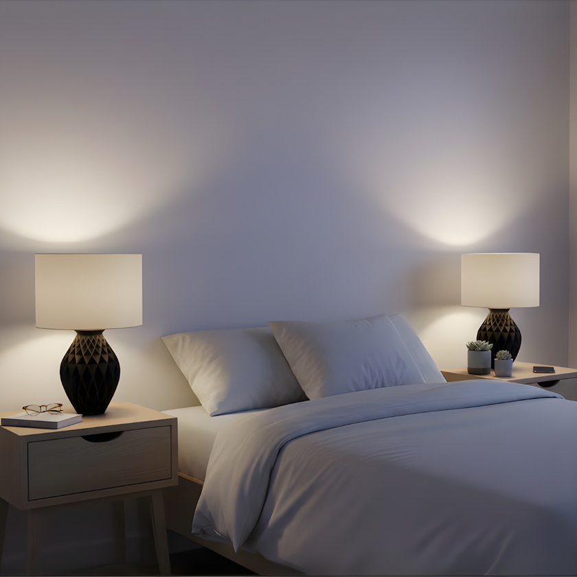 Veioză Kora - Abajur Alb