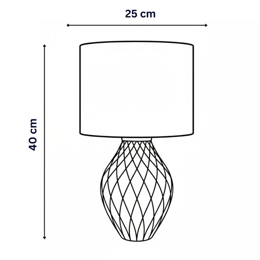 Veioză Kora - Abajur Alb