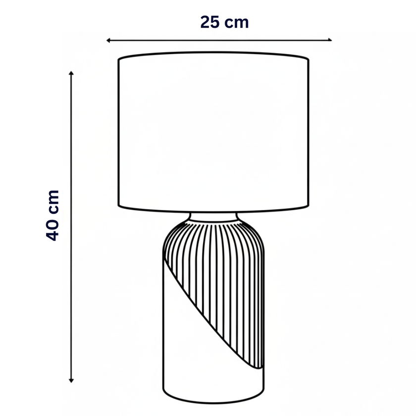Veioză Nova - Abajur Alb